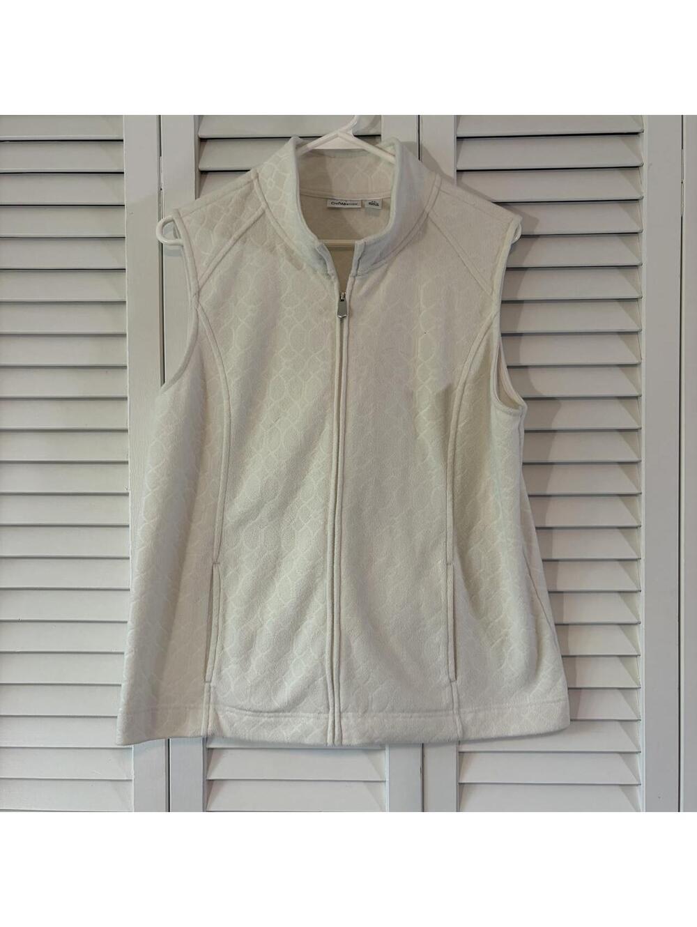 Croft Barrow Women's White and Cream Gilet
